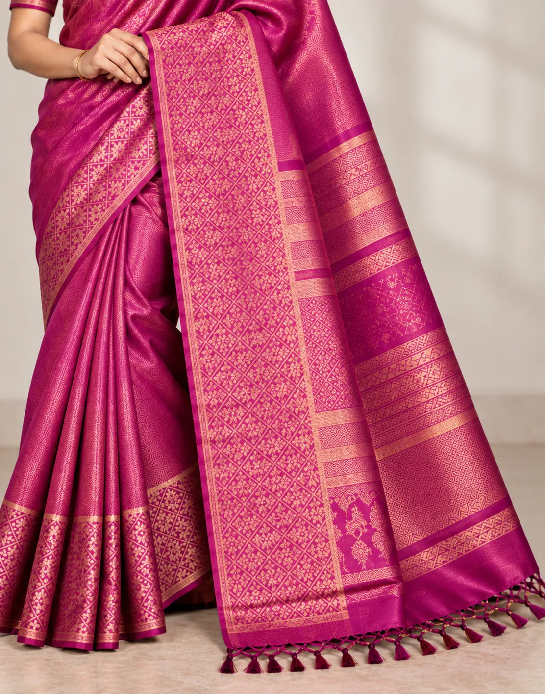 Magenta Soft Silk Saree