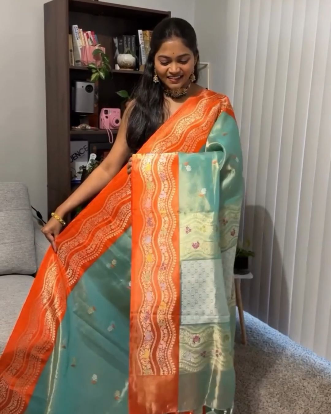 Pista Kanjivaram Silk Saree