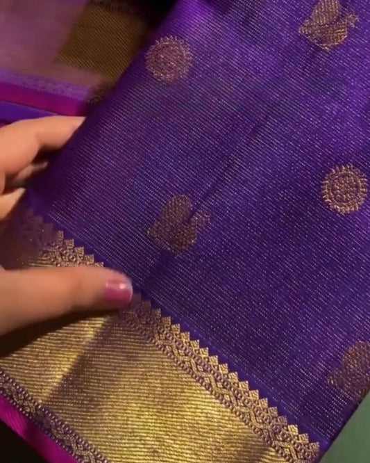 Purple Vaira Oosi Saree
