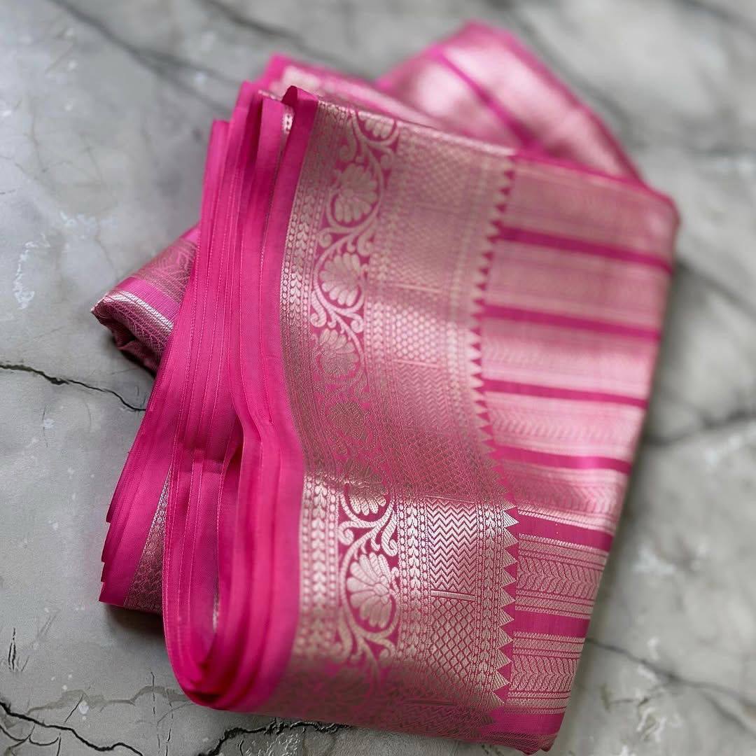 SILVER ZARI SAREE