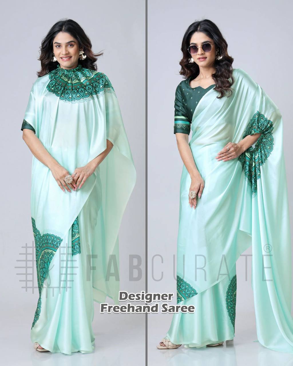 soft crape silk with digital print saree