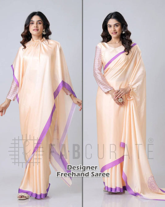 soft crape silk with digital print saree