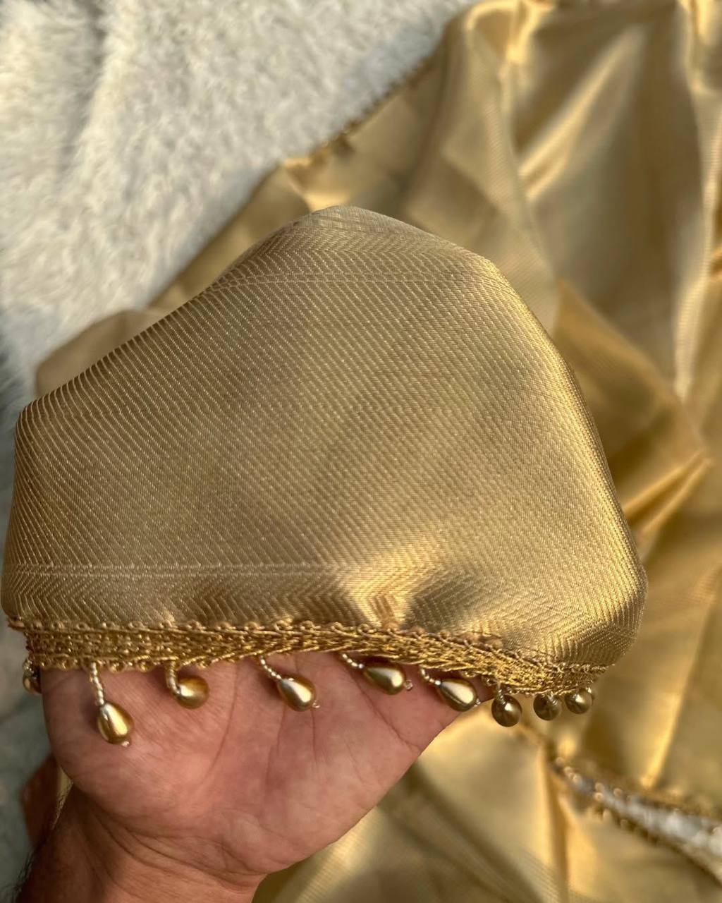 full golden zari saree