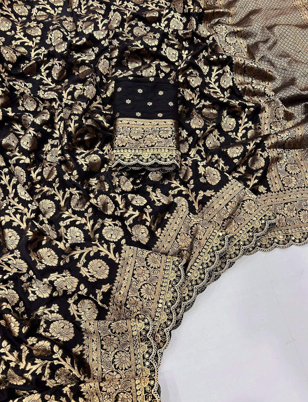 khaddi georgette designer saree