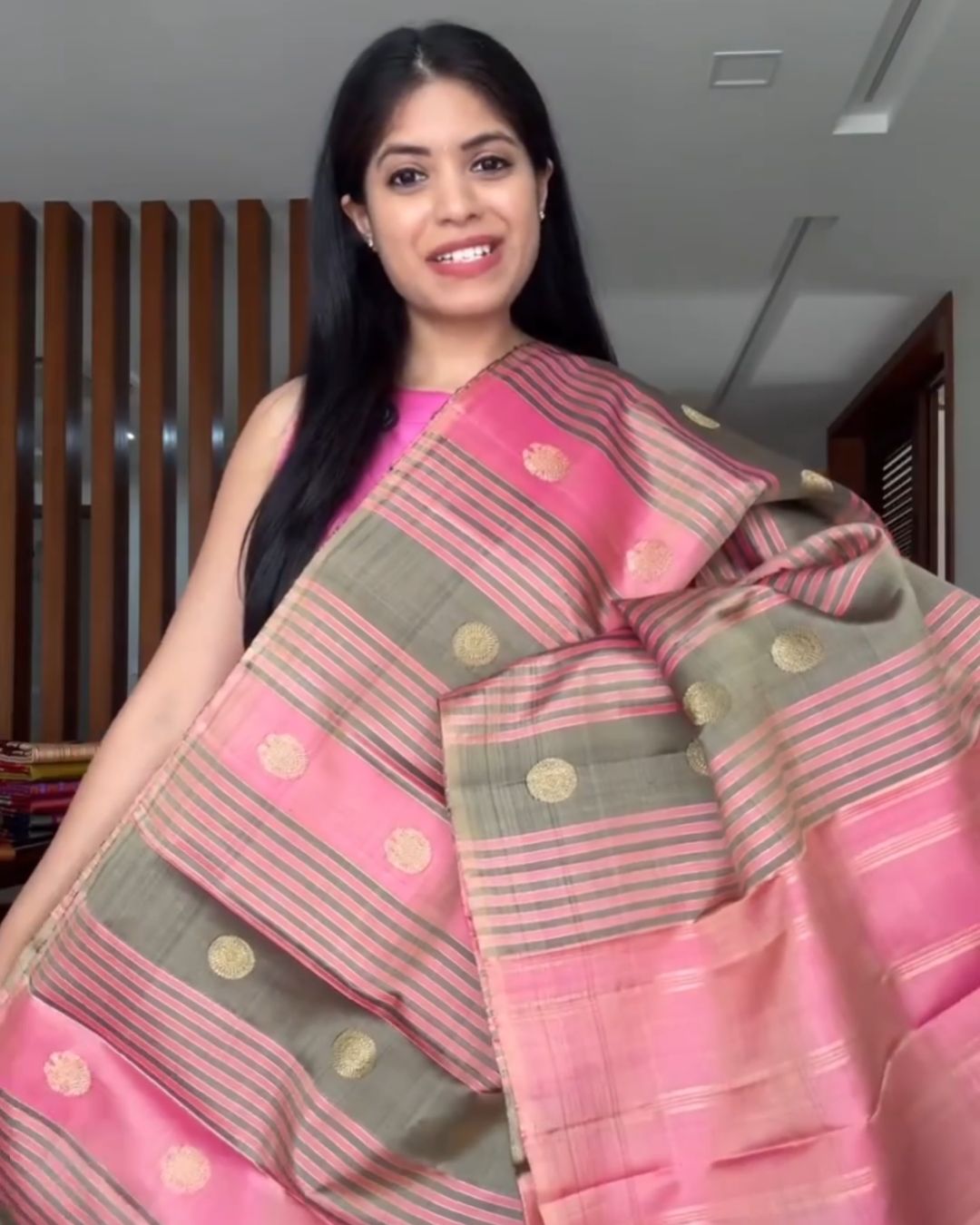 Berry-Plum Silk Saree