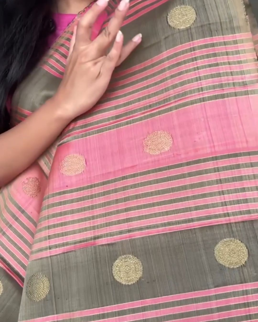 Berry-Plum Silk Saree