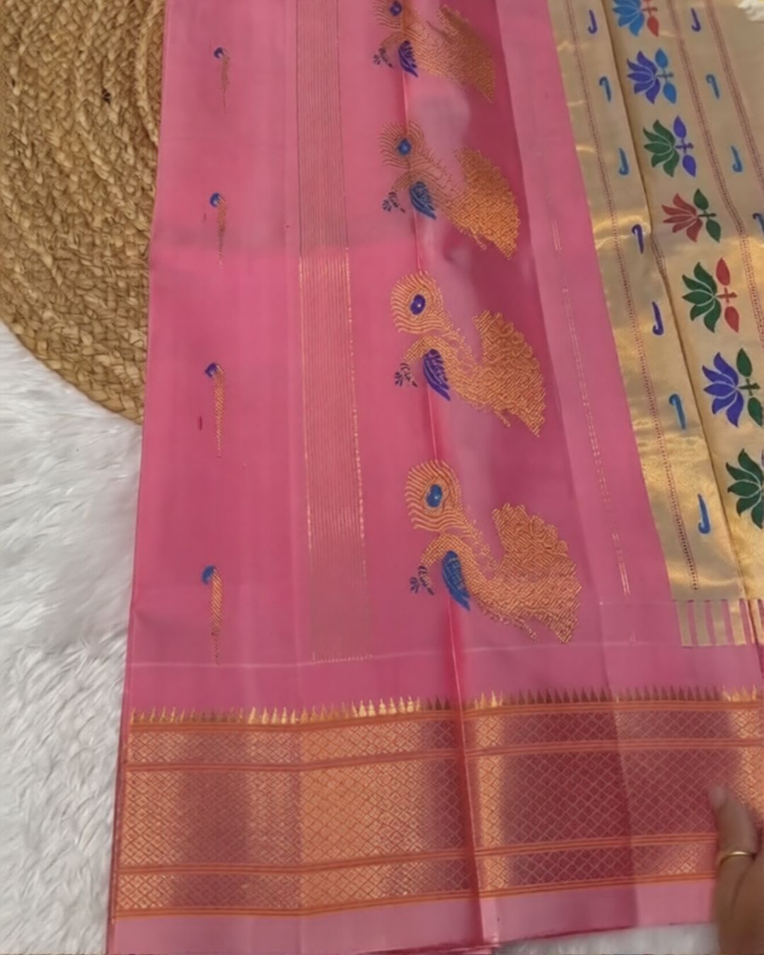 Blush Paithani Silk Saree