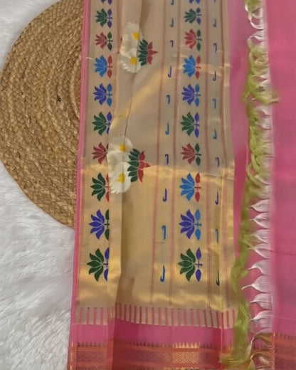 Blush Paithani Silk Saree
