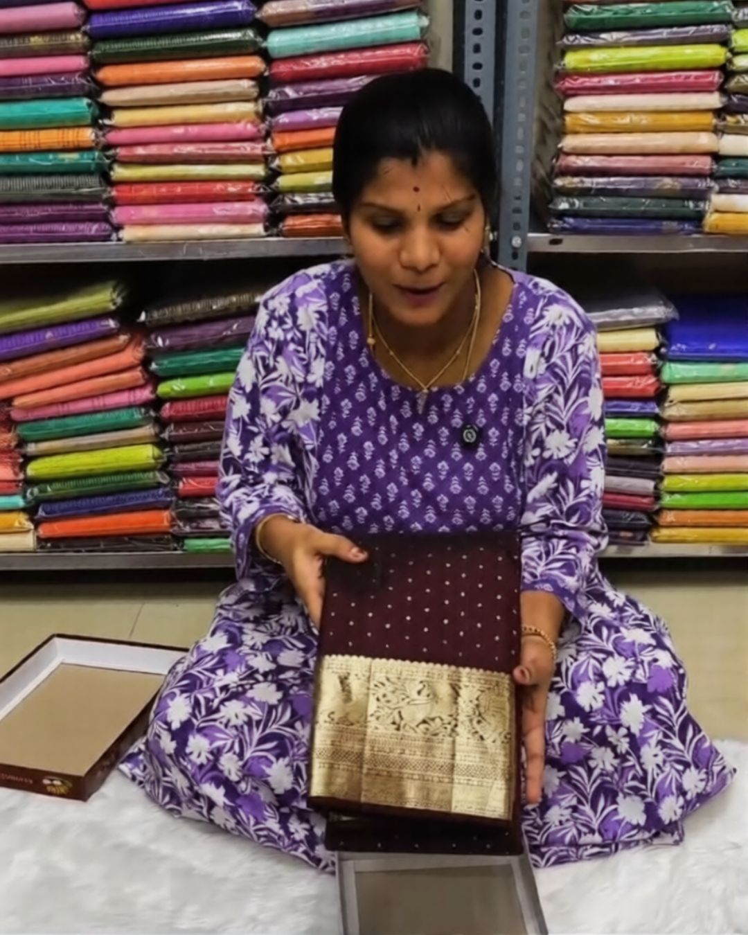 Dark Maroon Kanjivaram Saree