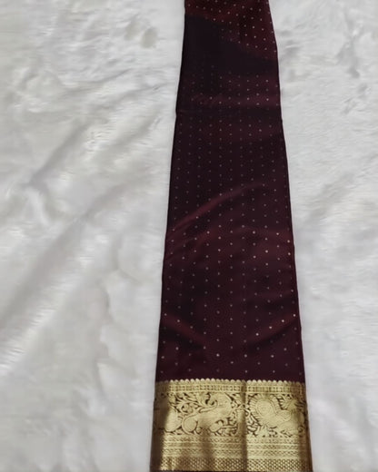 Dark Maroon Kanjivaram Saree