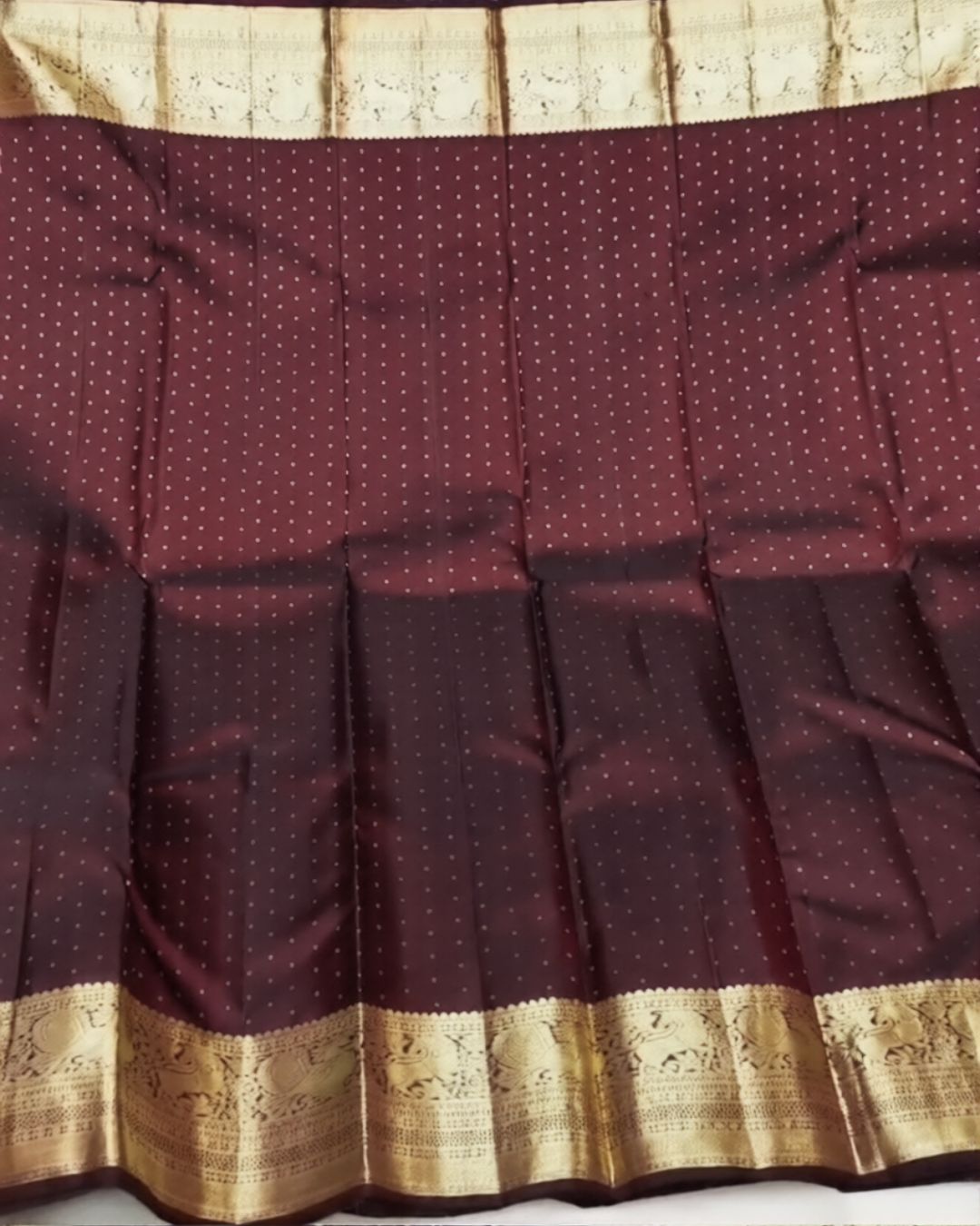 Dark Maroon Kanjivaram Saree
