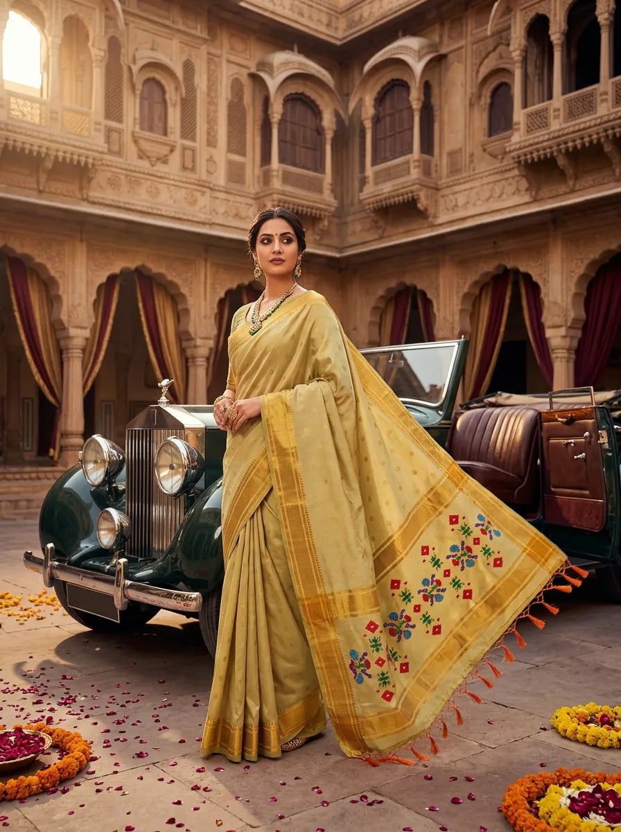 Elaichi Paithani Saree