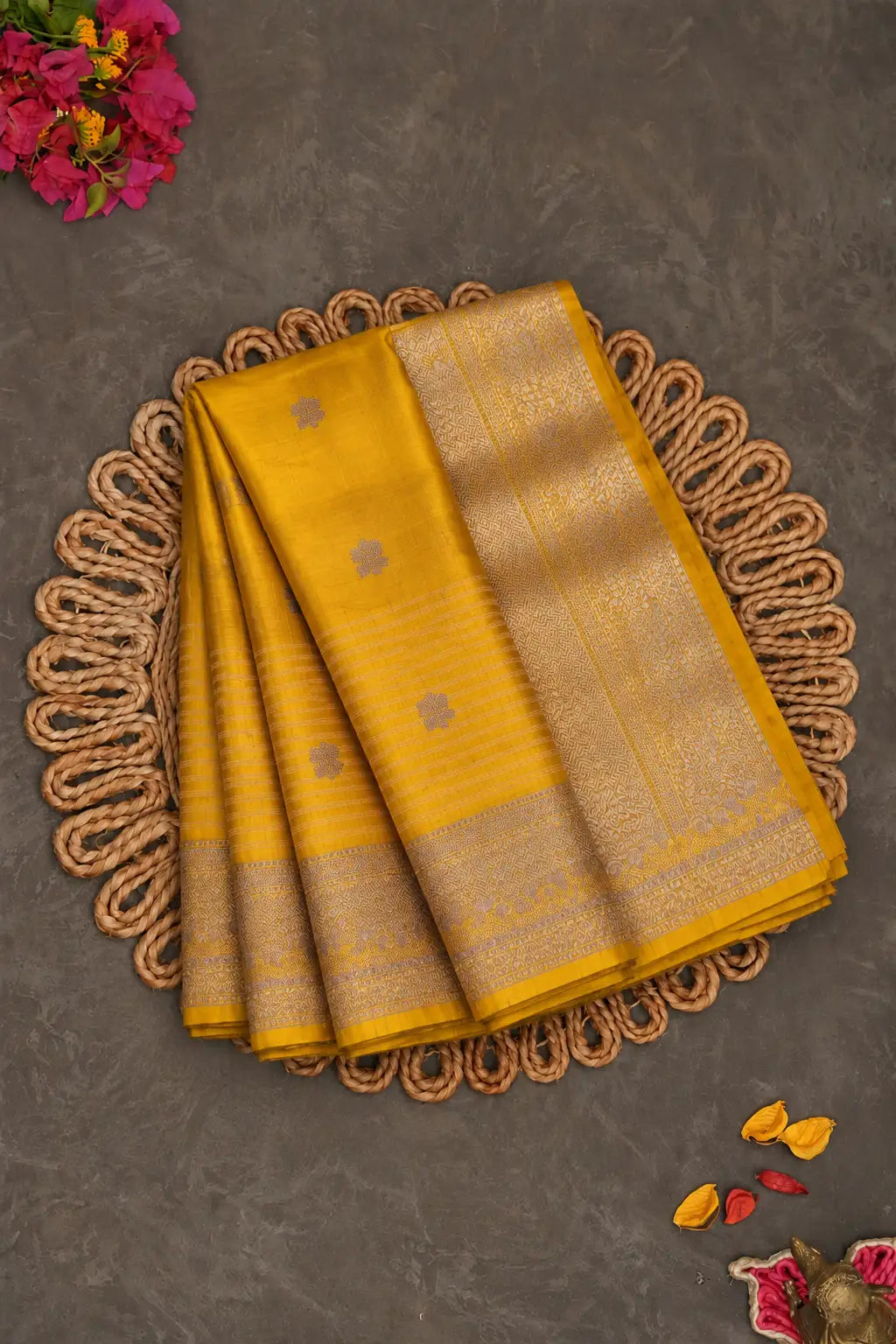 Haldi Banarsi Silk Saree