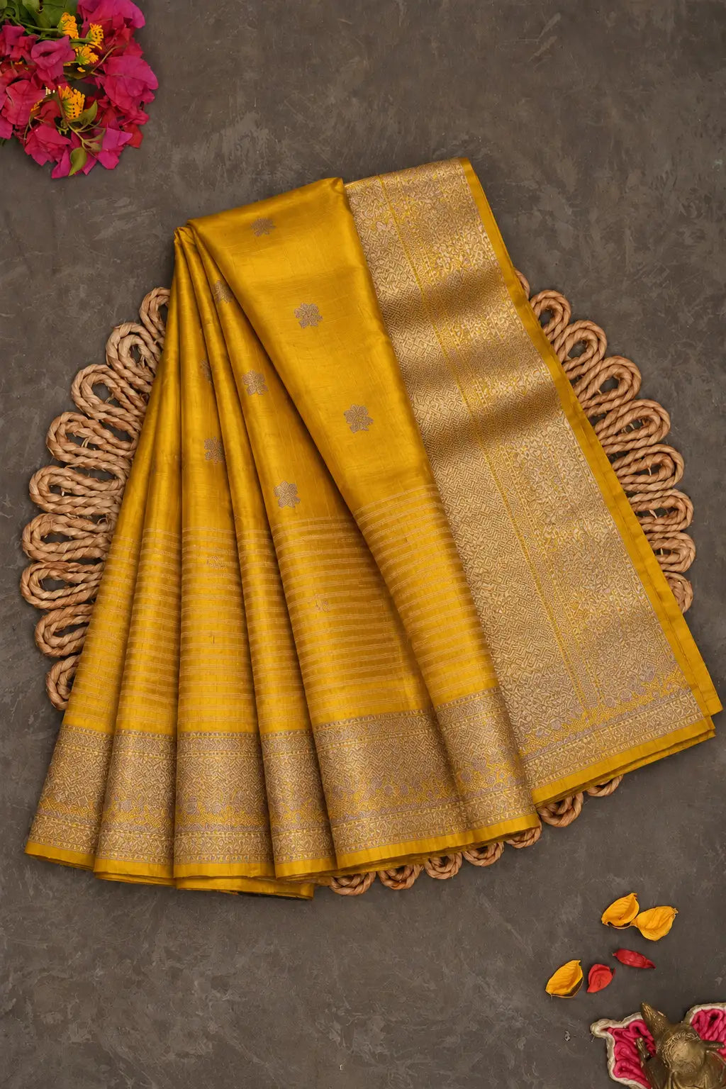 Haldi Banarsi Silk Saree