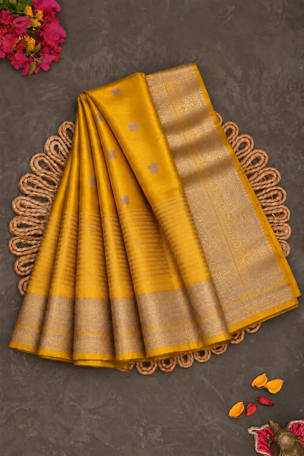 Haldi Banarsi Silk Saree