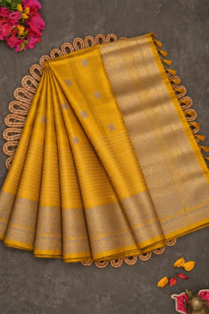 Haldi Banarsi Silk Saree