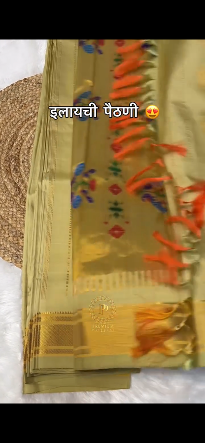 Elaichi Paithani Saree