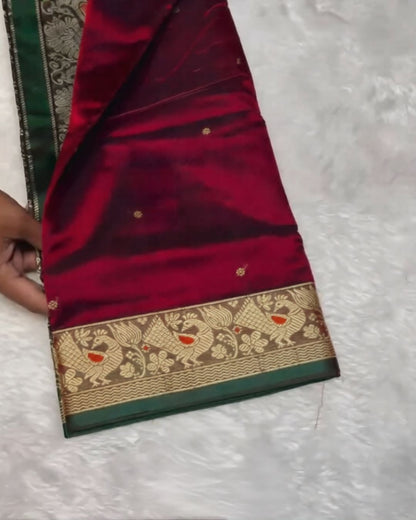 Katha Paithani Silk Saree