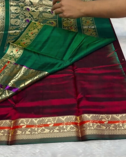 Katha Paithani Silk Saree