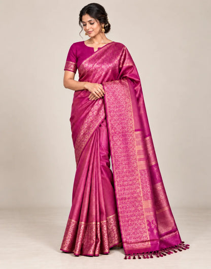 Magenta Soft Silk Saree
