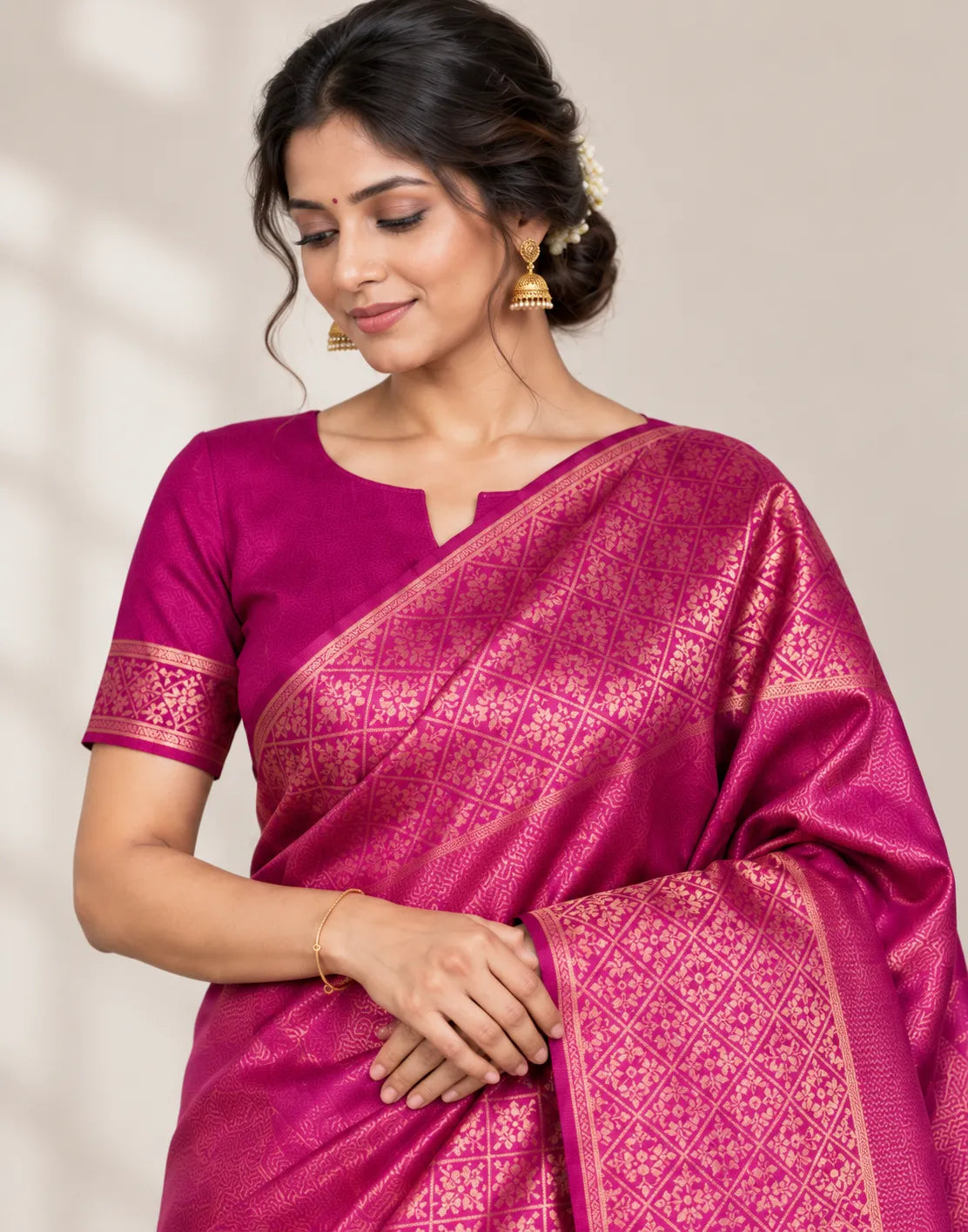 Magenta Soft Silk Saree
