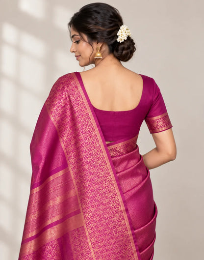 Magenta Soft Silk Saree