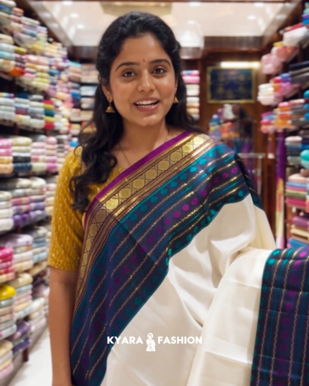 Multi Border Kanjivaram silk Saree