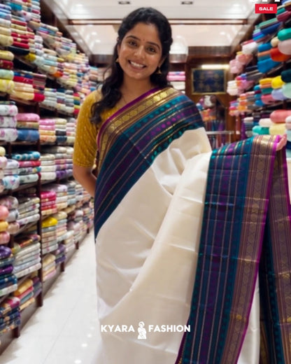 Multi Border Kanjivaram silk Saree