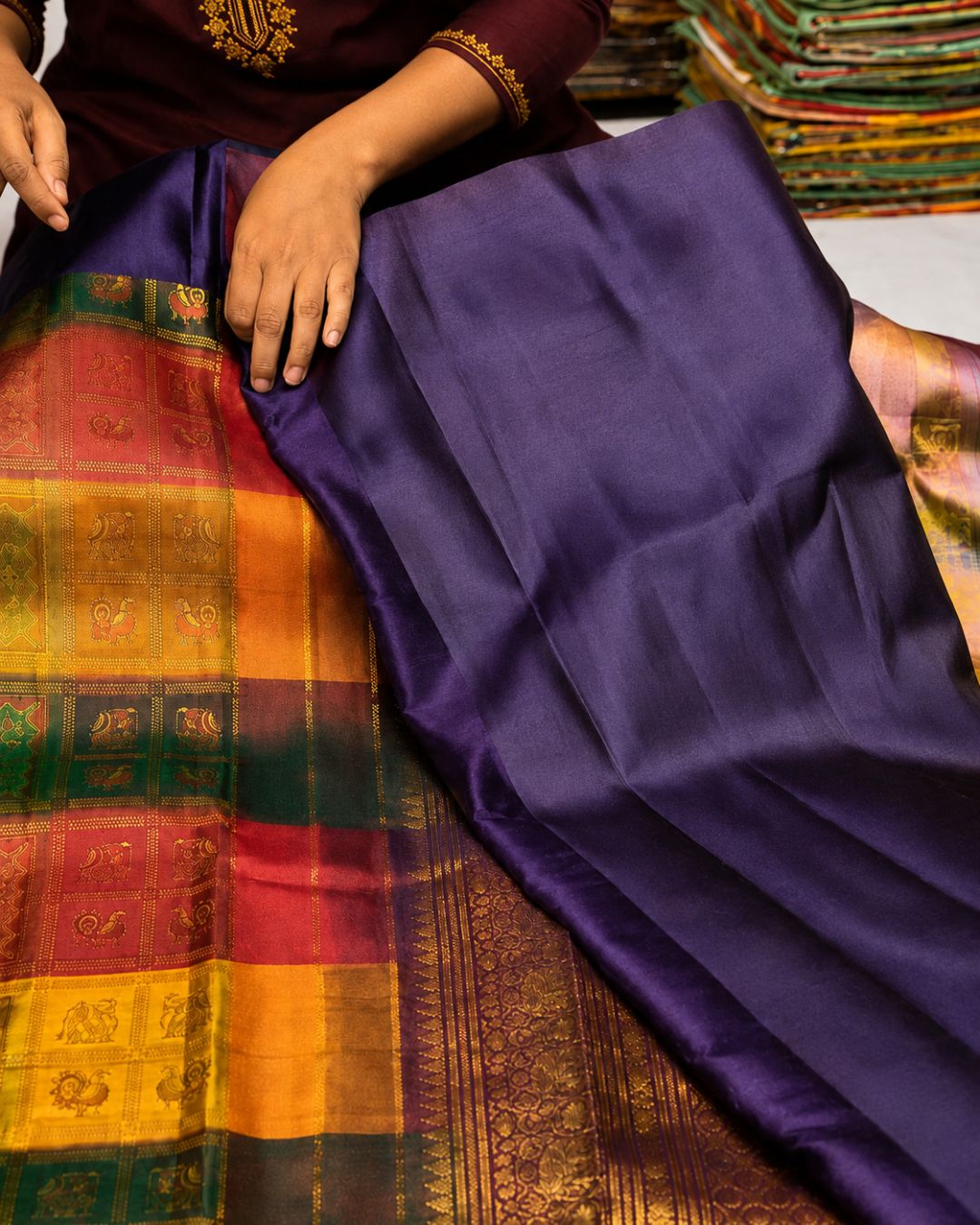 Multi Kanjivaram Saree