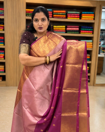 Pink Kanjivaram Saree