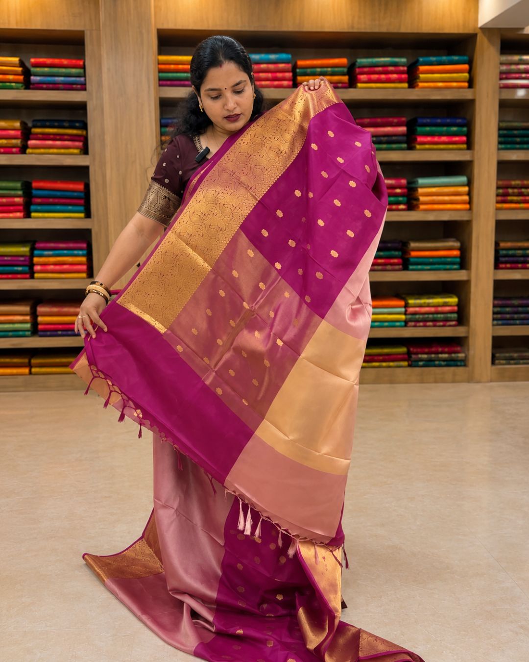 Pink Kanjivaram Saree
