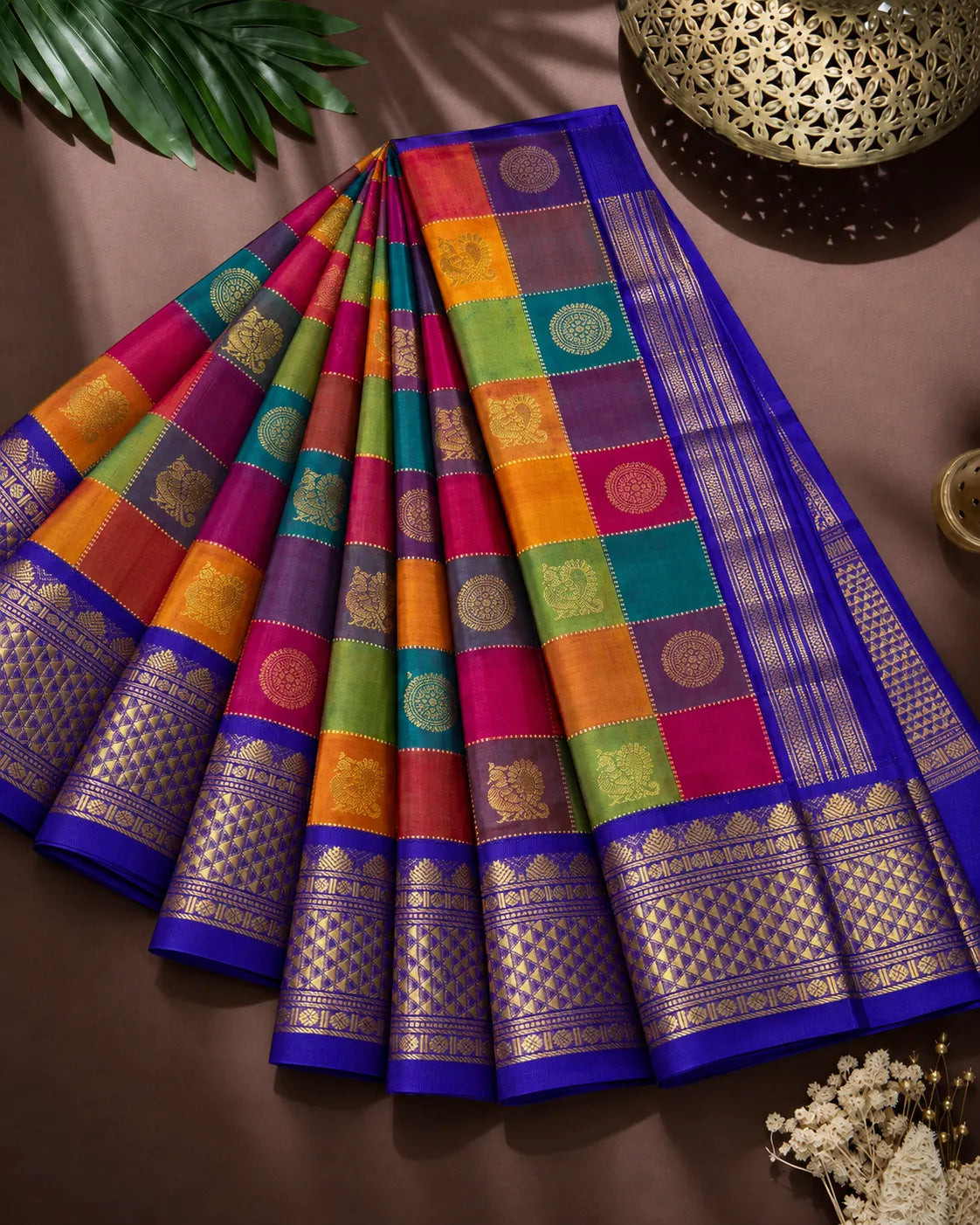 Multi Madras Silk Saree