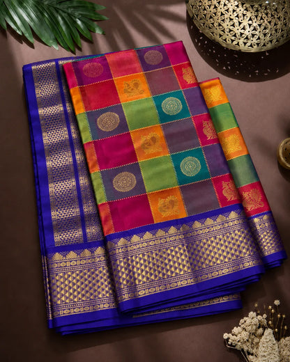 Multi Madras Silk Saree