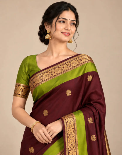 Pavizha Parrot Silk Saree