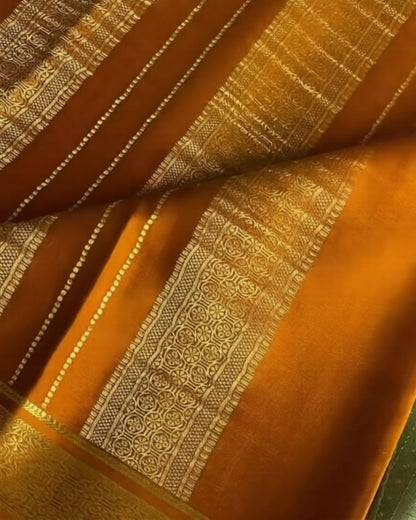 Pistachio Gold weave Saree