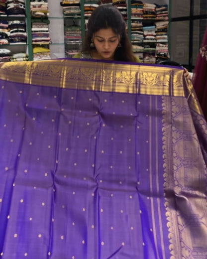Purple Kanchi Pattu Saree