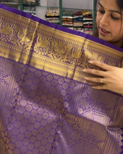 Purple Kanchi Pattu Saree
