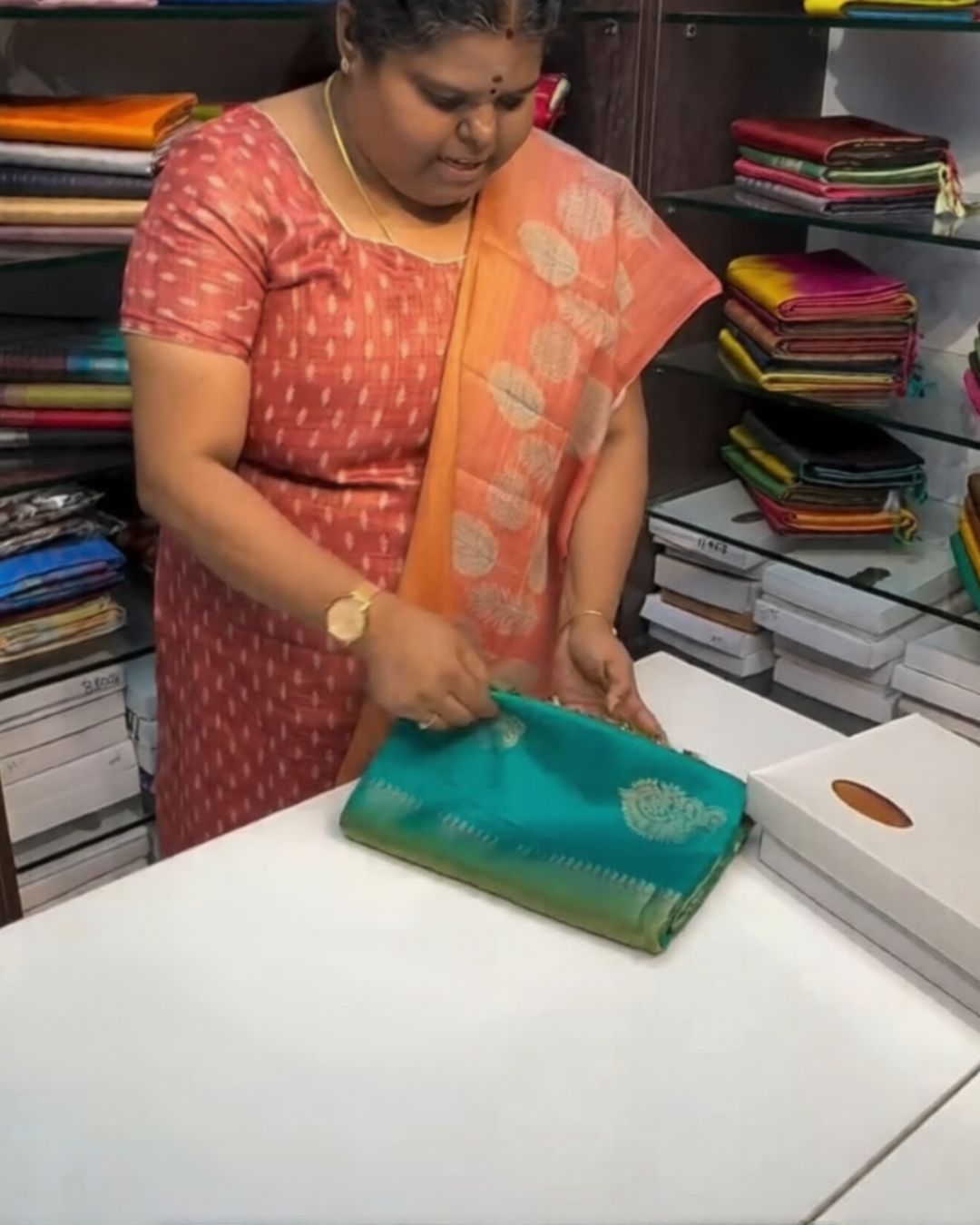 Rama Gold Weave Saree