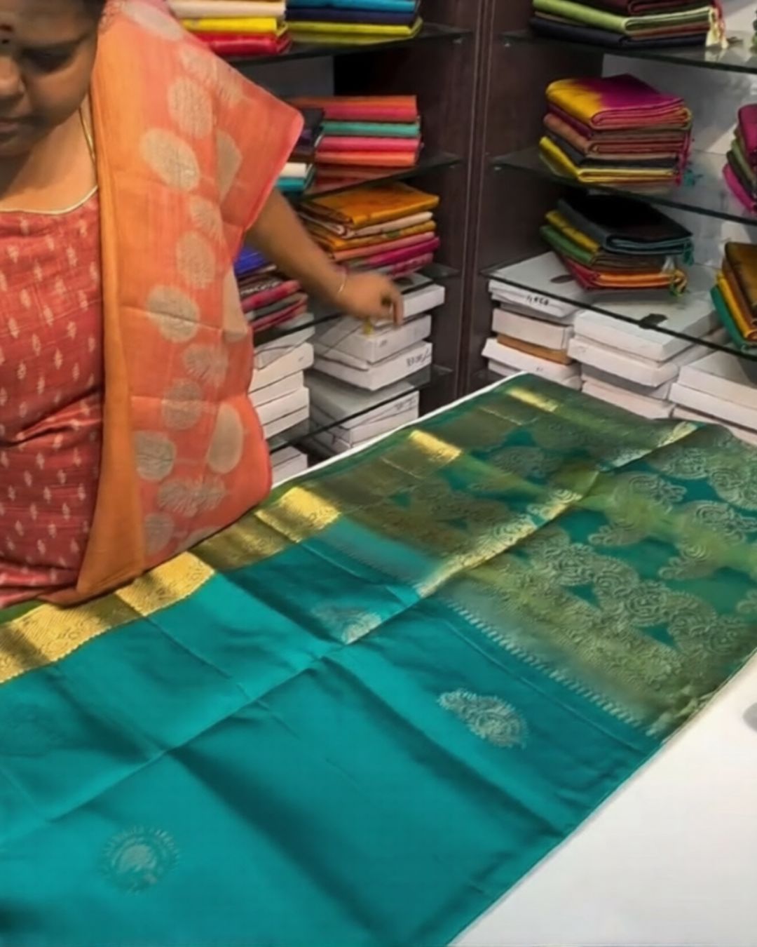 Rama Gold Weave Saree