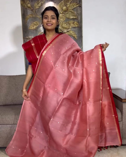 Rose Zari Silk Saree