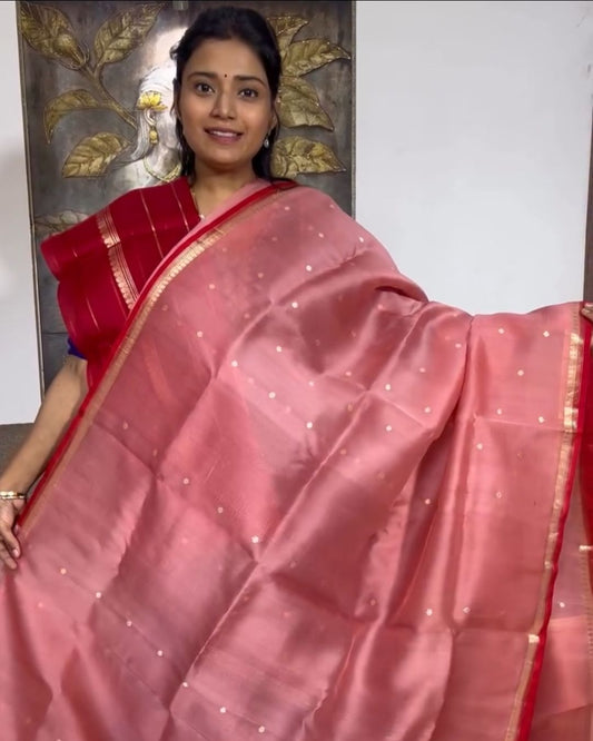 Rose Zari Silk Saree