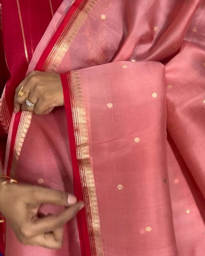 Rose Zari Silk Saree