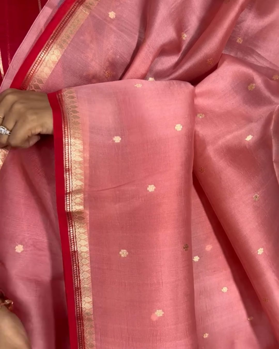 Rose Zari Silk Saree