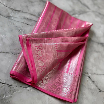 SILVER ZARI SAREE
