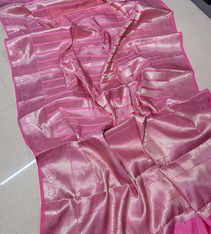 SILVER ZARI SAREE