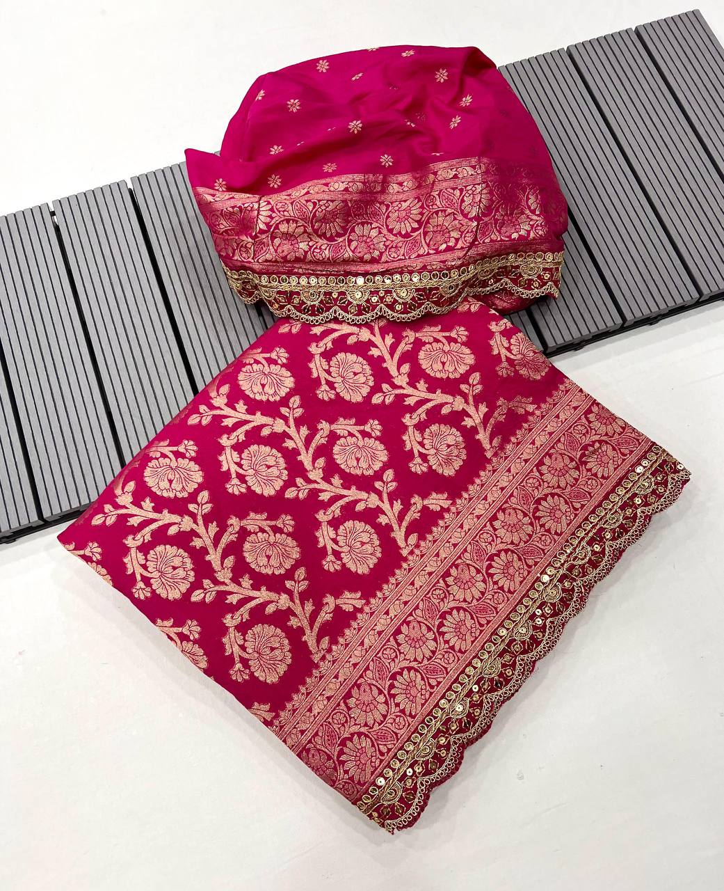 khaddi georgette designer saree