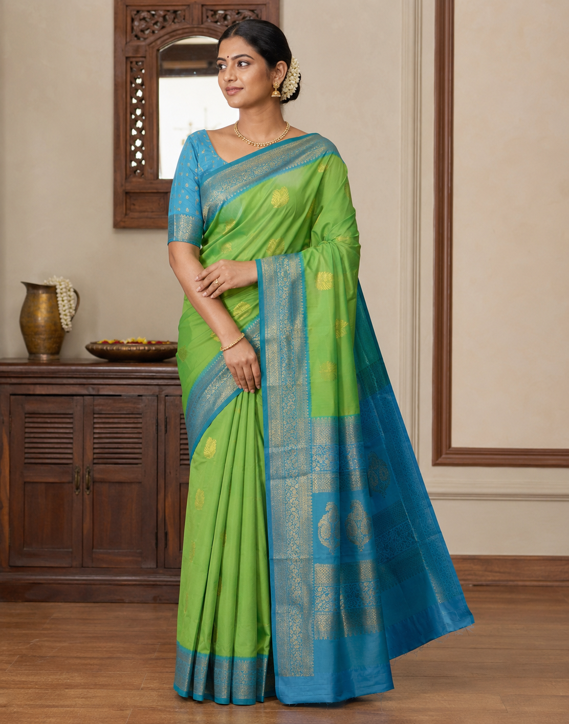 Sublime Peacock Silk Saree