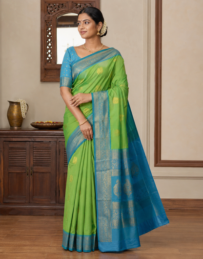 Sublime Peacock Silk Saree