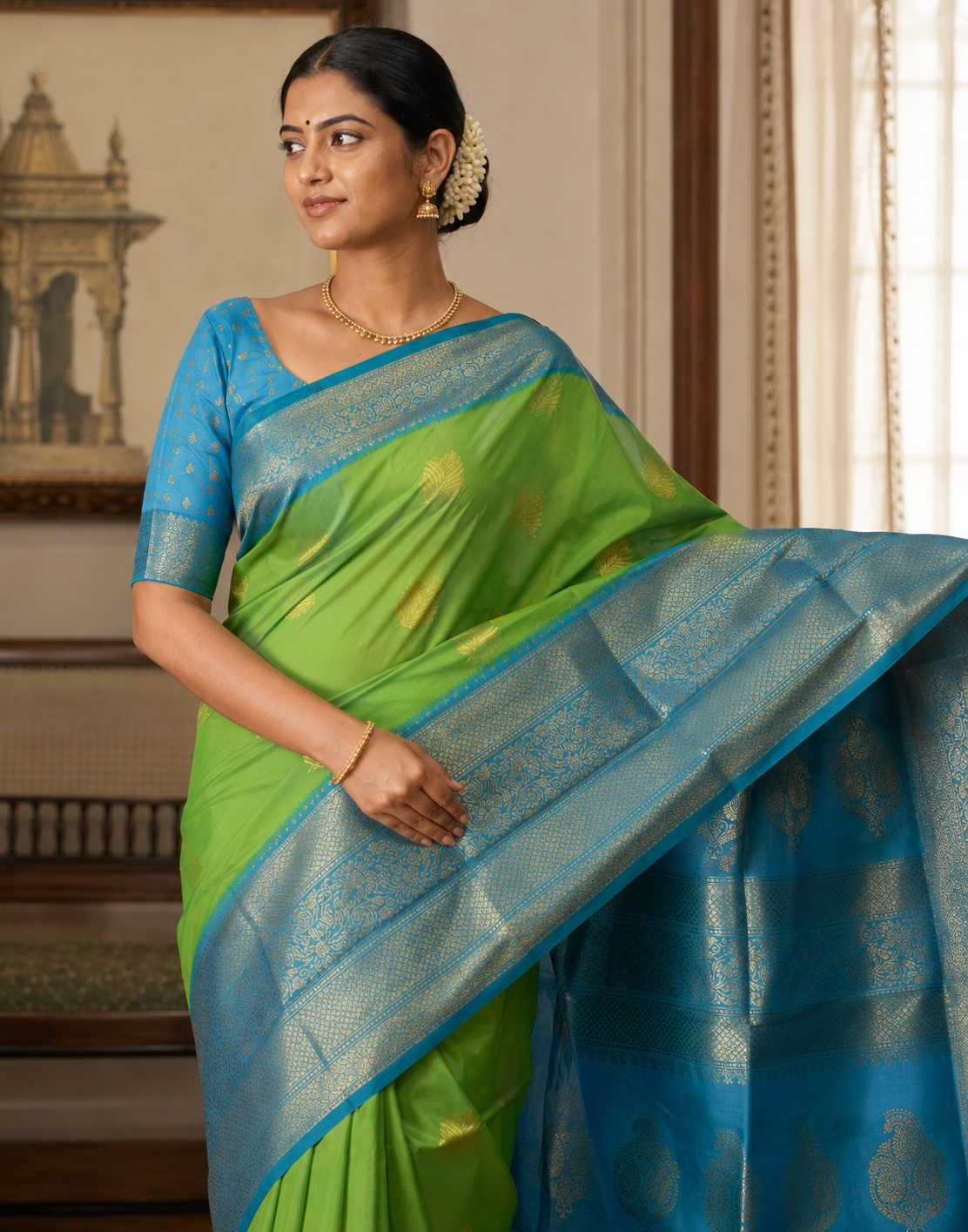 Sublime Peacock Silk Saree