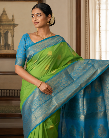 Sublime Peacock Silk Saree